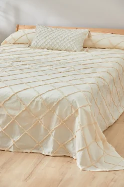 Colcha con tufting crudo Royal