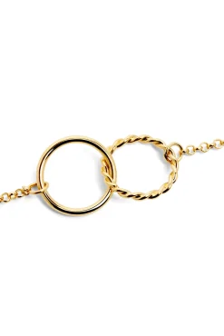 Collar Circles Twist Baño Oro