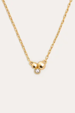 Collar Mini Cava Baño Oro