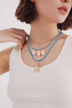 Collar múltiple estrella y conchas