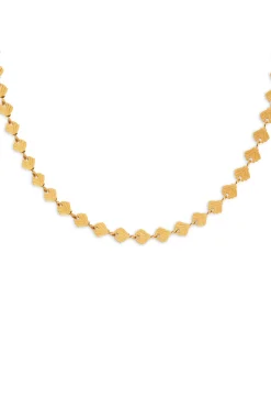 Collar Shells Acero Baño Oro