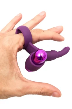 Conejito doble dedo anillo estimulador