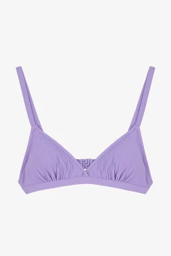 Conjunto de bikini morado brillos