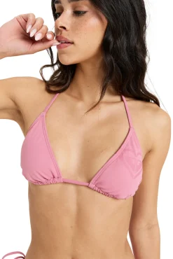 Conjunto de bikini triangular rosa