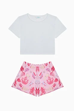 Conjunto de pijama corto print marino