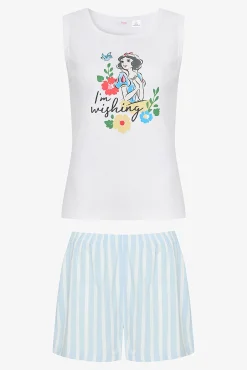 Conjunto de pijama corto azul Blancanieves