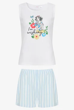 Conjunto de pijama corto azul Blancanieves