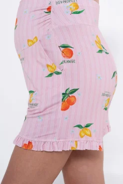 Conjunto de pijama estampado frutas premamá
