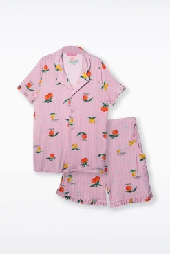 Conjunto de pijama estampado frutas premamá