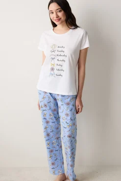 Conjunto de pijama largo estampado
