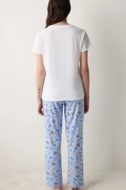 Conjunto de pijama largo estampado