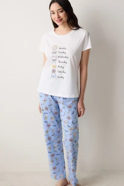 Conjunto de pijama largo estampado