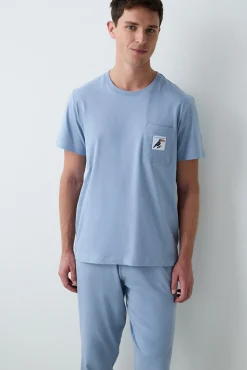 Conjunto de pijama largo azul