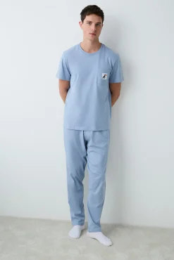 Conjunto de pijama largo azul