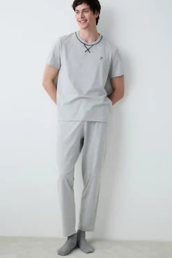 Conjunto de pijama largo gris