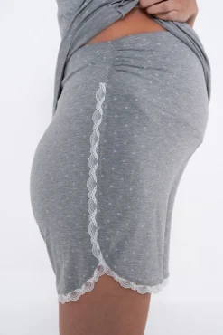 Conjunto de pijama premamá estampado topos