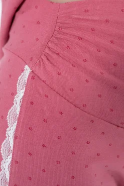 Conjunto de pijama premamá estampado topos