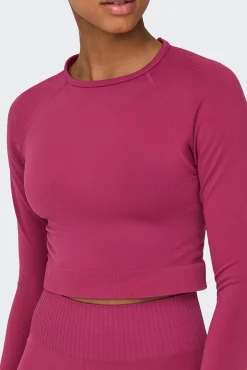 Crop top deportivo manga larga