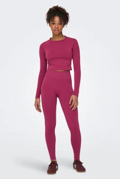 Crop top deportivo manga larga