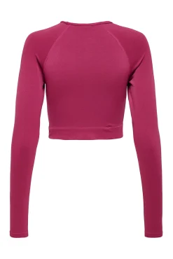 Crop top deportivo manga larga