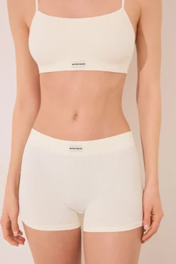 Culotte canalé seamless blanco