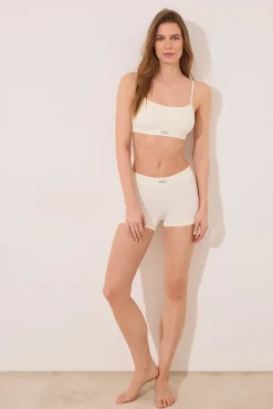 Culotte canalé seamless blanco