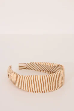 Diadema estampada amarilla rayas