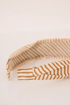 Diadema estampada amarilla rayas
