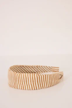 Diadema estampada amarilla rayas