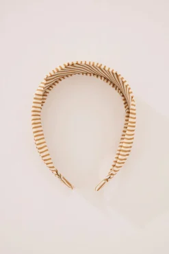 Diadema estampada amarilla rayas