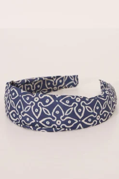 Diadema estampada azul