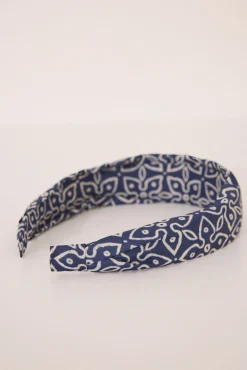 Diadema estampada azul