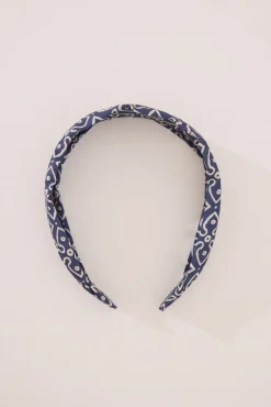 Diadema estampada azul