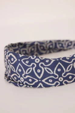 Diadema estampada azul