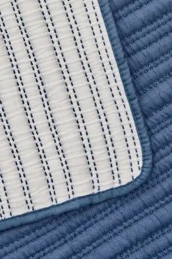 Edredón liso reversible pespuntes