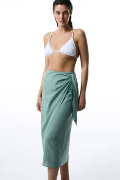 Falda larga verde