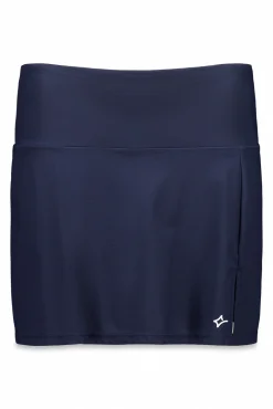 Falda microfibra azul malla interior