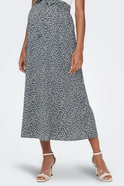 Falda midi estampado floral premamá