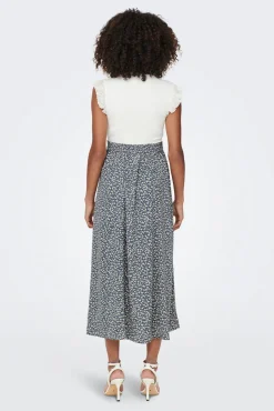 Falda midi estampado floral premamá