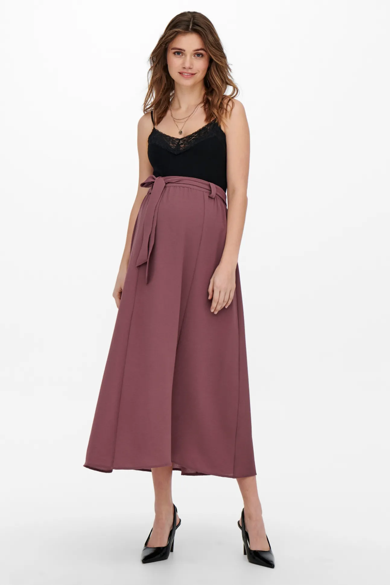 Falda midi maternity