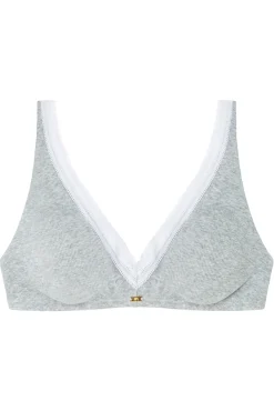 FANTASTIC Sujetador triangular halter algodón relleno gris