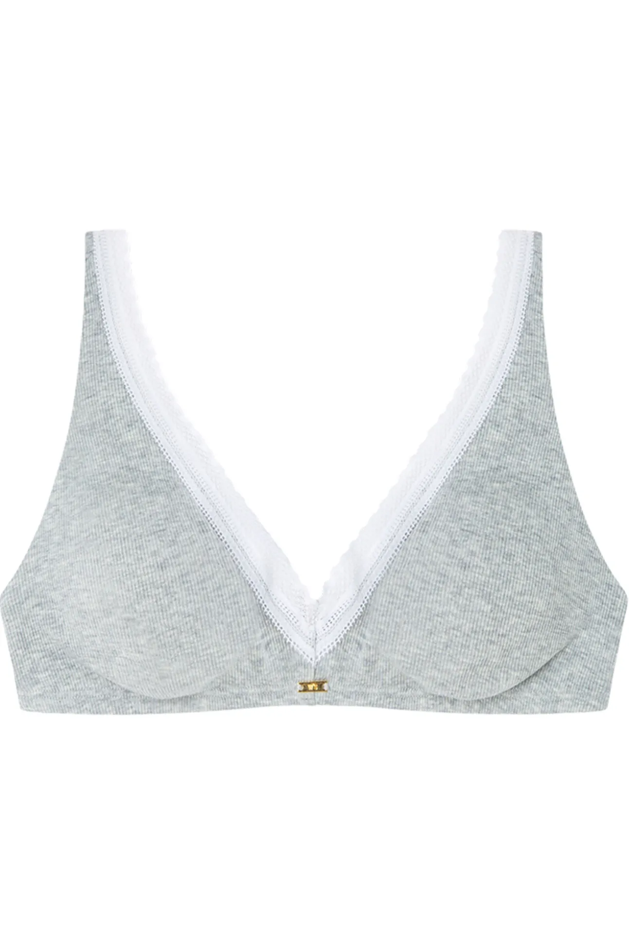 FANTASTIC Sujetador triangular halter algodón relleno gris