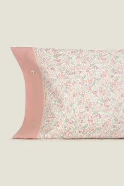 Funda almohada algodón flores