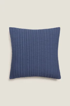 Funda cojín acolchada pespuntes