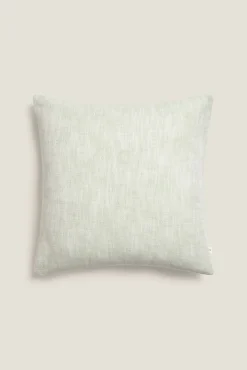 Funda cojín algodón efecto lino