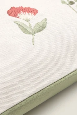 Funda cojín algodón flores