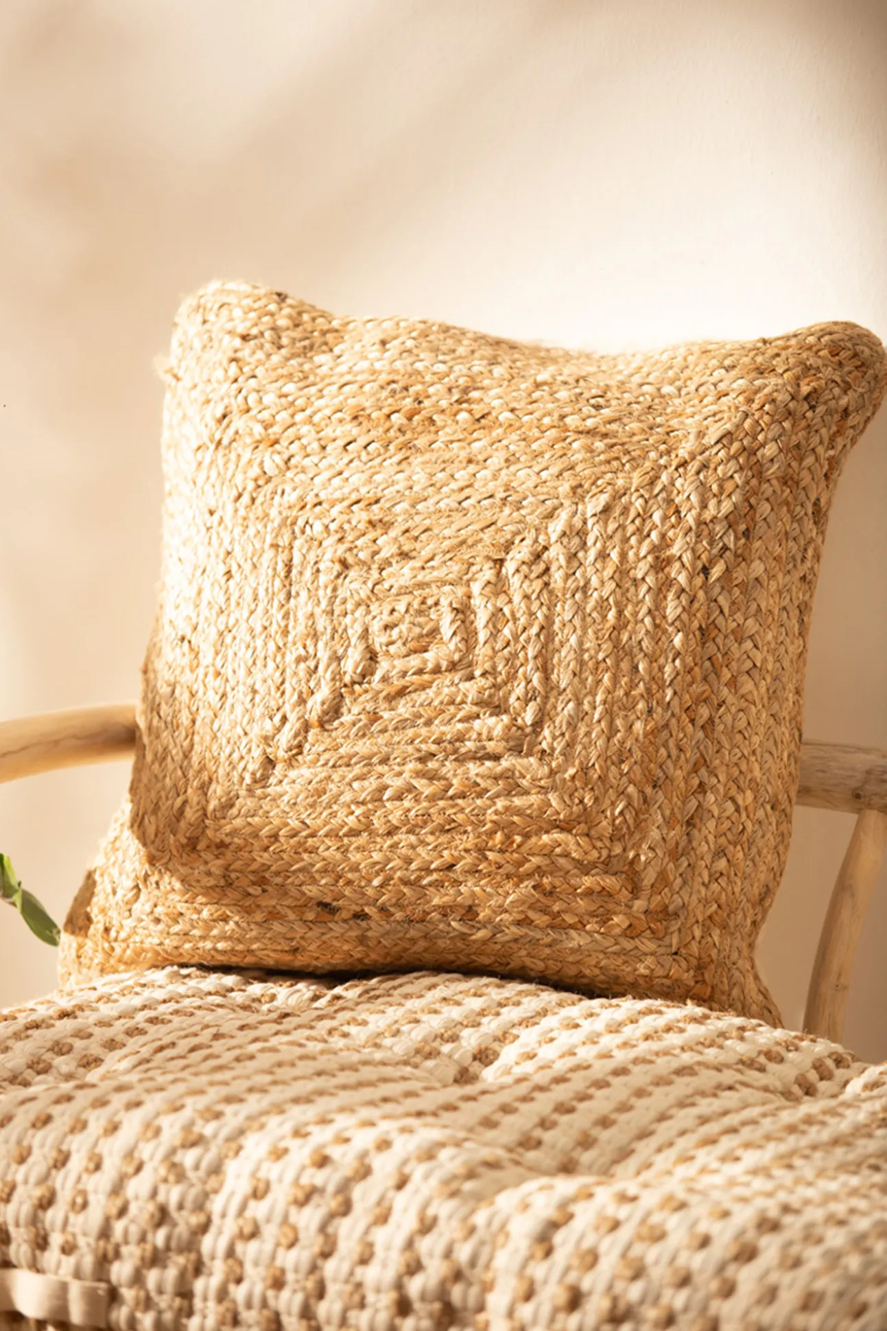 Funda de cojín Ural Natural 60x60 cm.