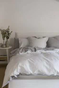 Funda nórdica lino algodón reversible. Cama 180-200cm.