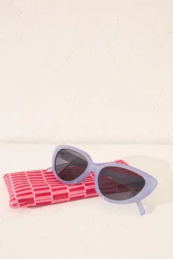 Gafas sol funda estampado rojo