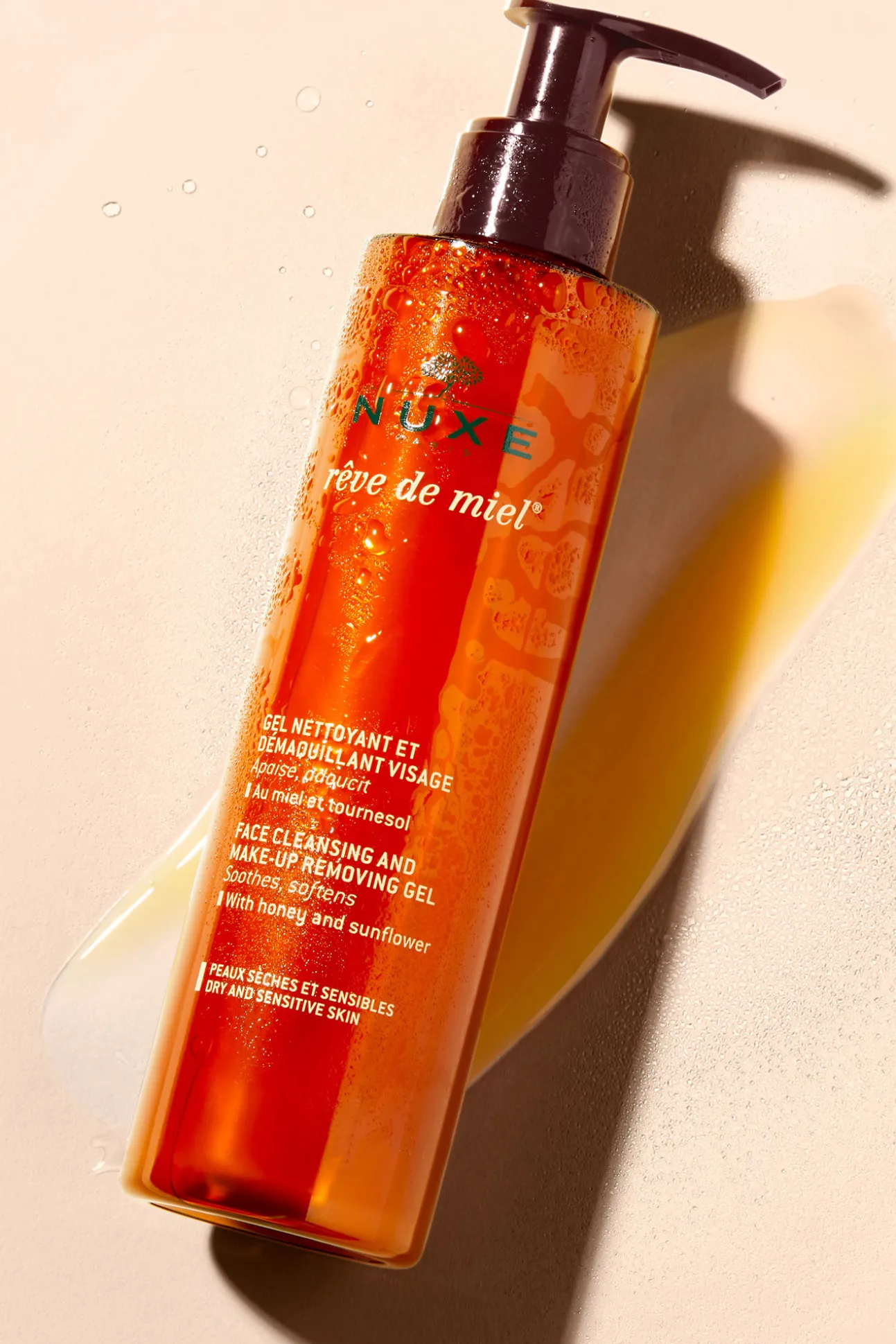 Gel desmaquillante rêve de miel para el rostro 200 ml